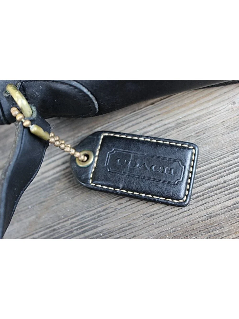 Coach Vintage - Lenox Crossbody Bag 9918, Black + Brass Turnlock, USA 1980s